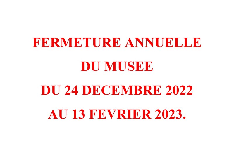 Fermeture annuelle